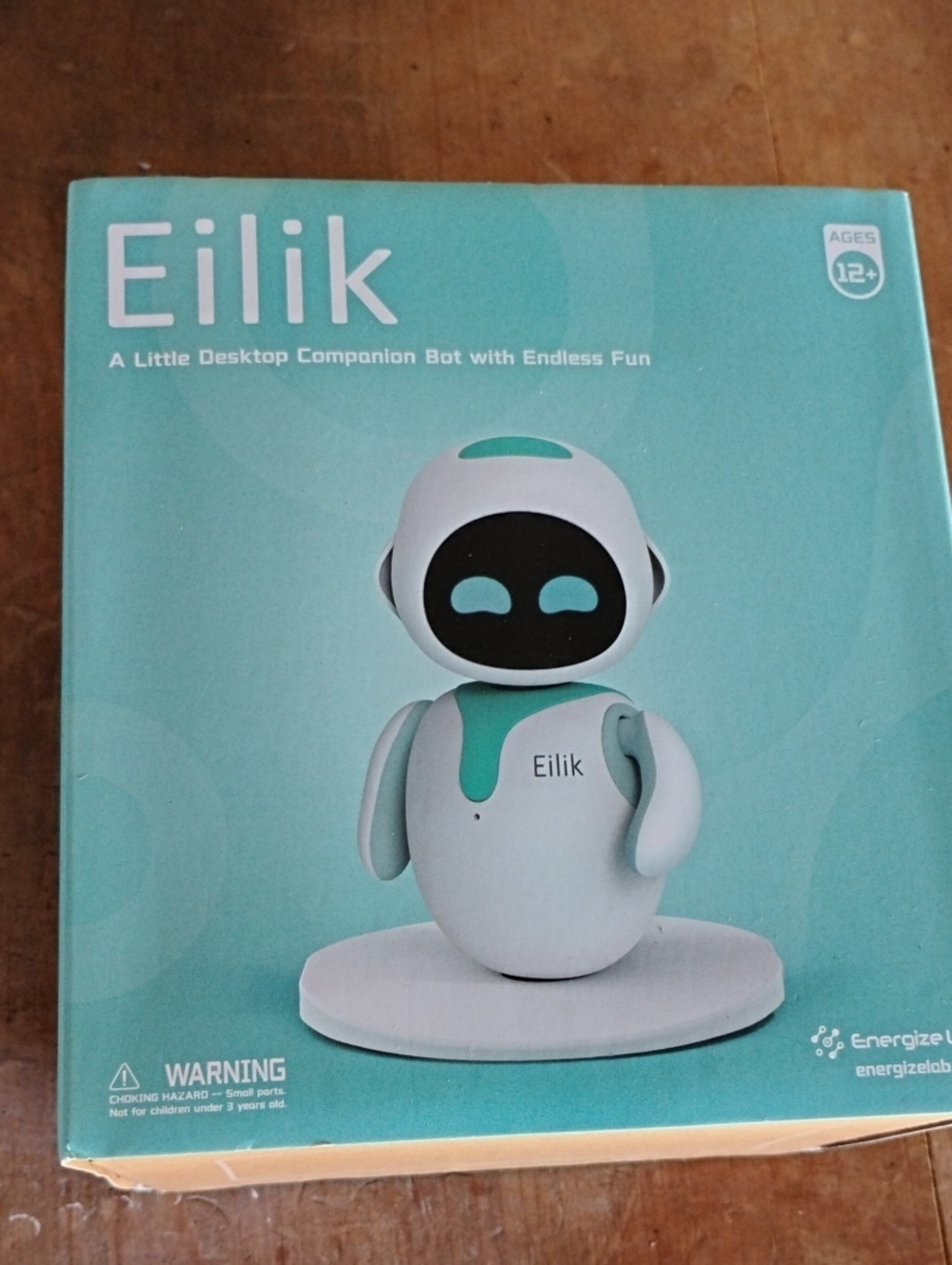 Companion Desktop Robot Toy - White and Teal